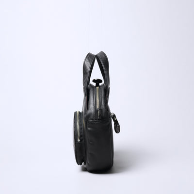 Apollon 兩用圓形斜背包 小/黑色