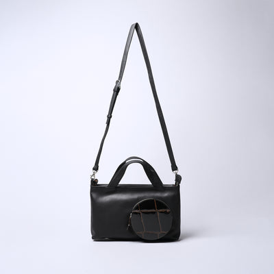 <REAL MIND BL> Apollon 2 Way Mini Shoulder Bag  / Black