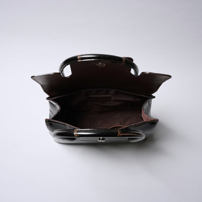 ＜リアルマインド ブラックレーベル＞プリマボルサ フラップトートバッグ/チョコ