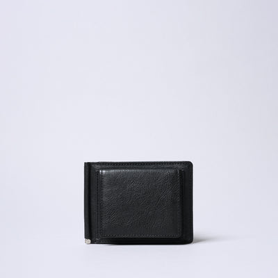 <SENTI FLATTER THE SENSES> Bill Clip & Coin Wallet  / Black