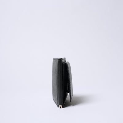 <SENTI FLATTER THE SENSES> Bill Clip & Coin Wallet  / Black