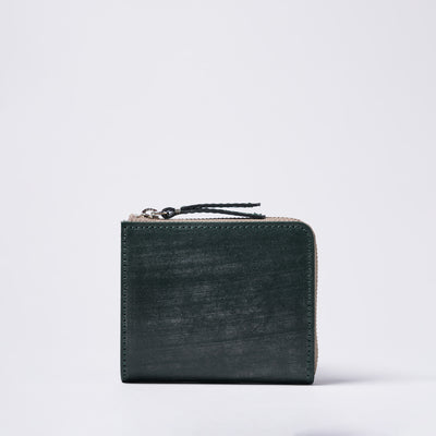 <SLOW> bridle -L Zip  short mini wallet-/Green