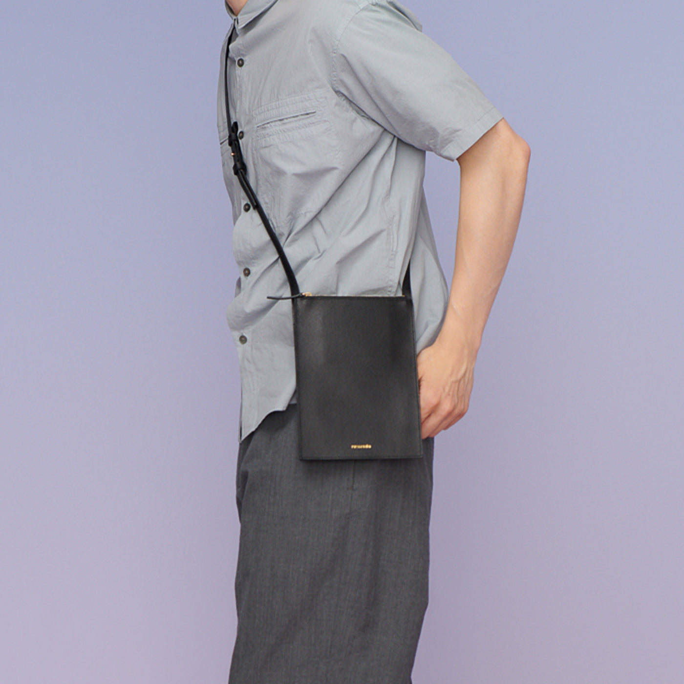 <re:credo> Flat Shoulder Bag / Gray