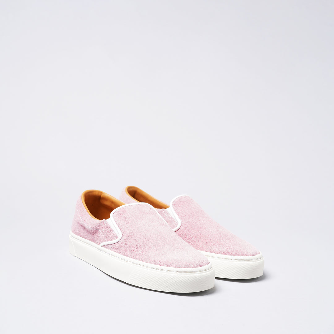 Blush colored slip on shops sneakers