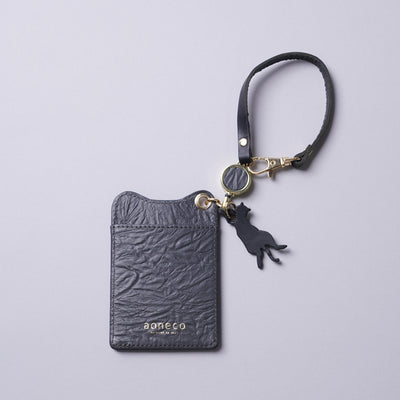 <aoneco> Pass Case with Retractable Reel / Greige