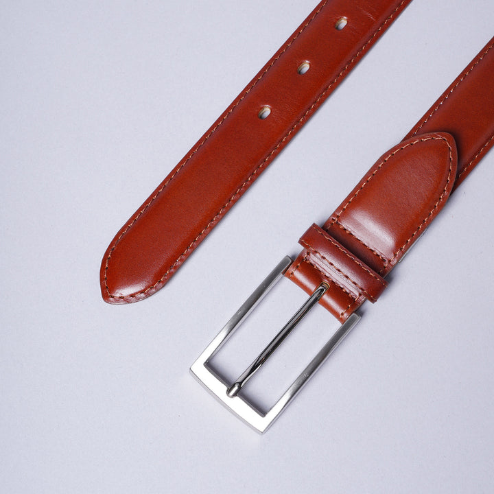ベルラベル＞牛革メンズビジネスベルト/ブラウン | テーーマ teema