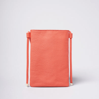 <bell la bell> Italian Leather Cross Body Bag / Coral Orange