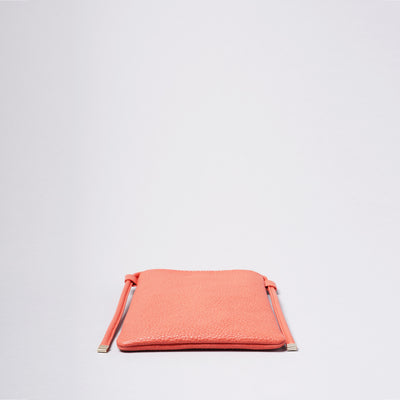 <bell la bell> Italian Leather Cross Body Bag / Coral Orange