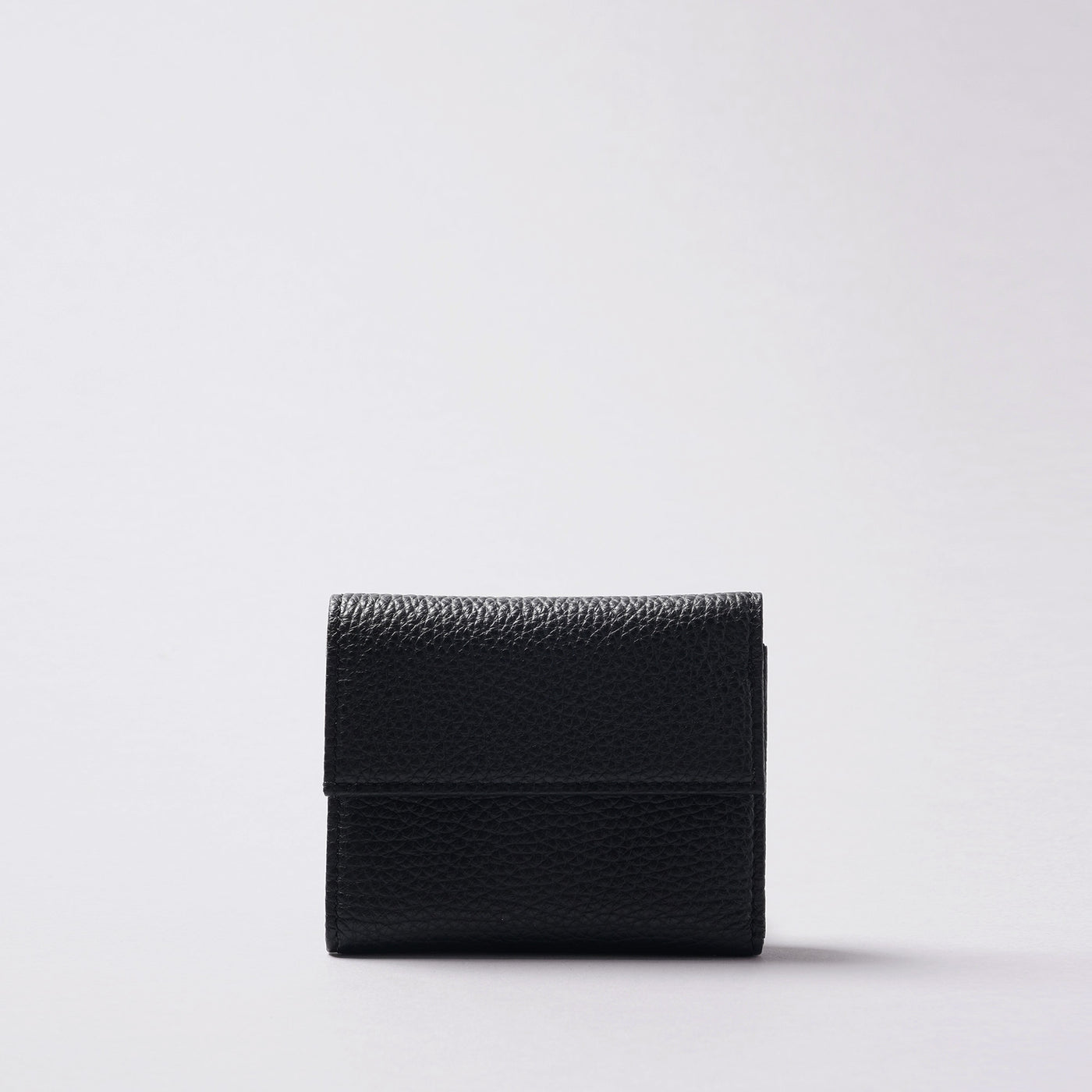 ＜ベルラベル＞イタリアンレザー三つ折り財布/ブラック