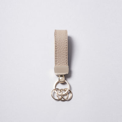 <bell la bell> Italian Leather Key Ring / Greige