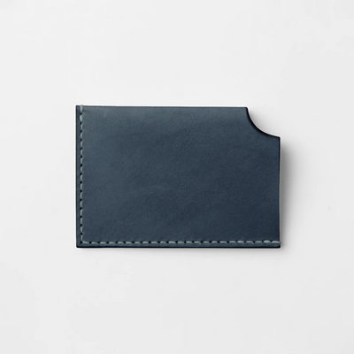 ＜Customized card case, blue