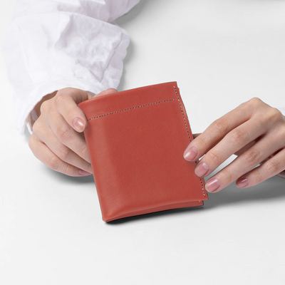 ＜M ripple customized folded wallet, pinkish