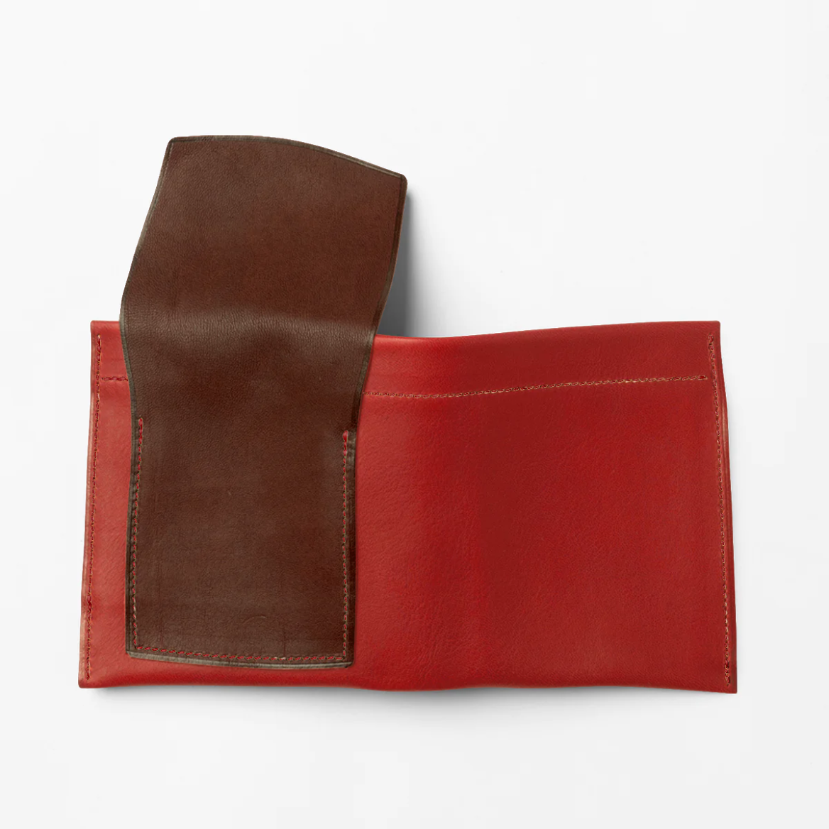＜M ripple customized folded wallet, reddish