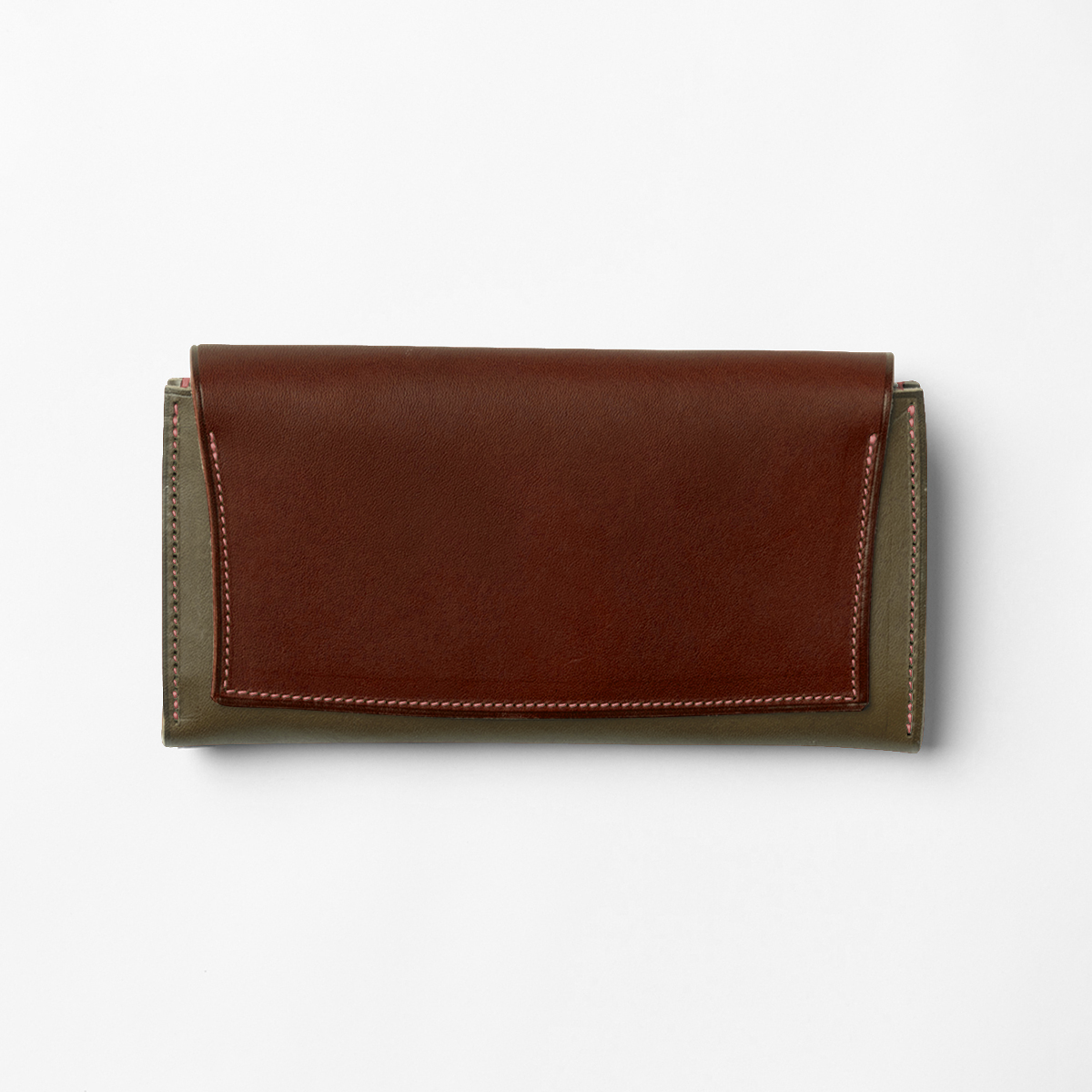 ＜Customized long wallet, reddish