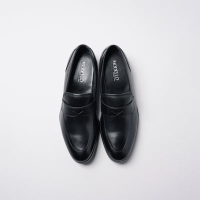 ＜madras＞MODELLO Slip-on 皮鞋/黑色
