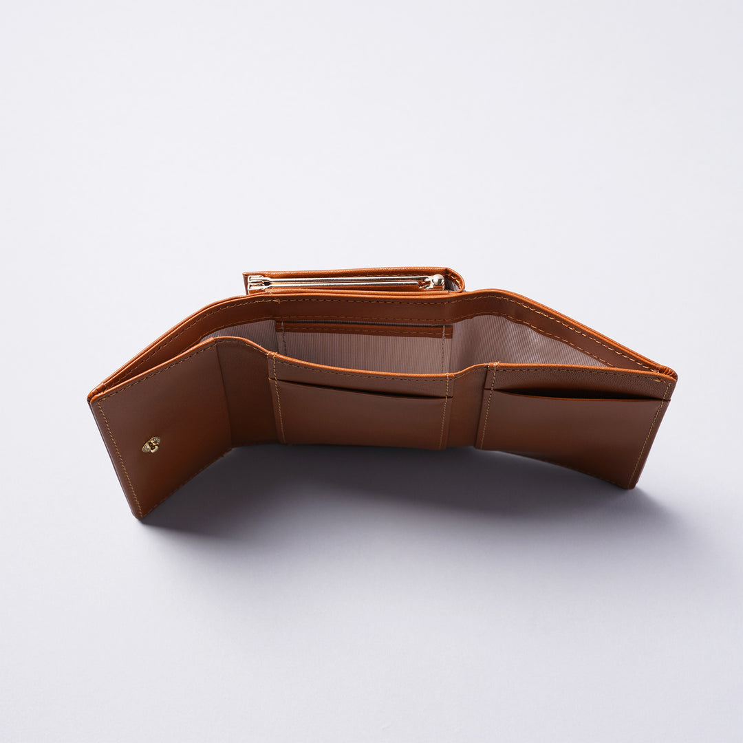 ミック＞口金付きミニ財布/キャメル | テーーマ teema