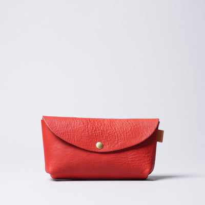 <minca> Leather Pouch 02/ M / Red