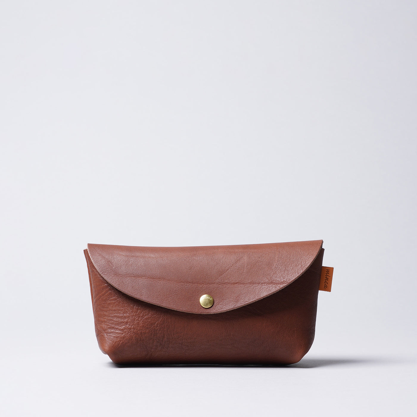 <minca> Leather Pouch 02/ M / Chocolate