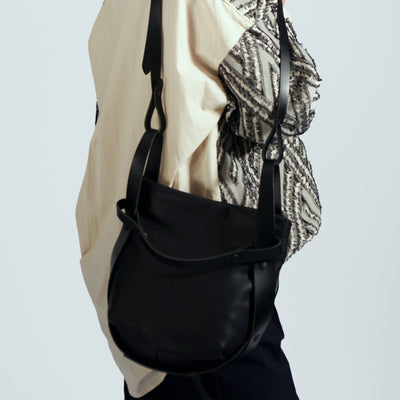 <Estine> Cradle series leather 2-way bag / black