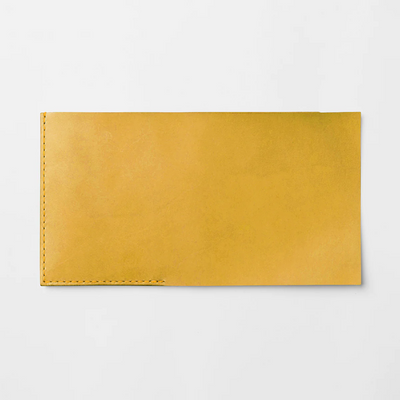 ＜Customized saba half fold wallet, yellowish
