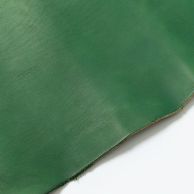 Tanned/smooth leather half-cut/green