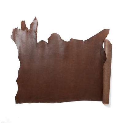 Tanned/smooth leather, half-cut / dark brown
