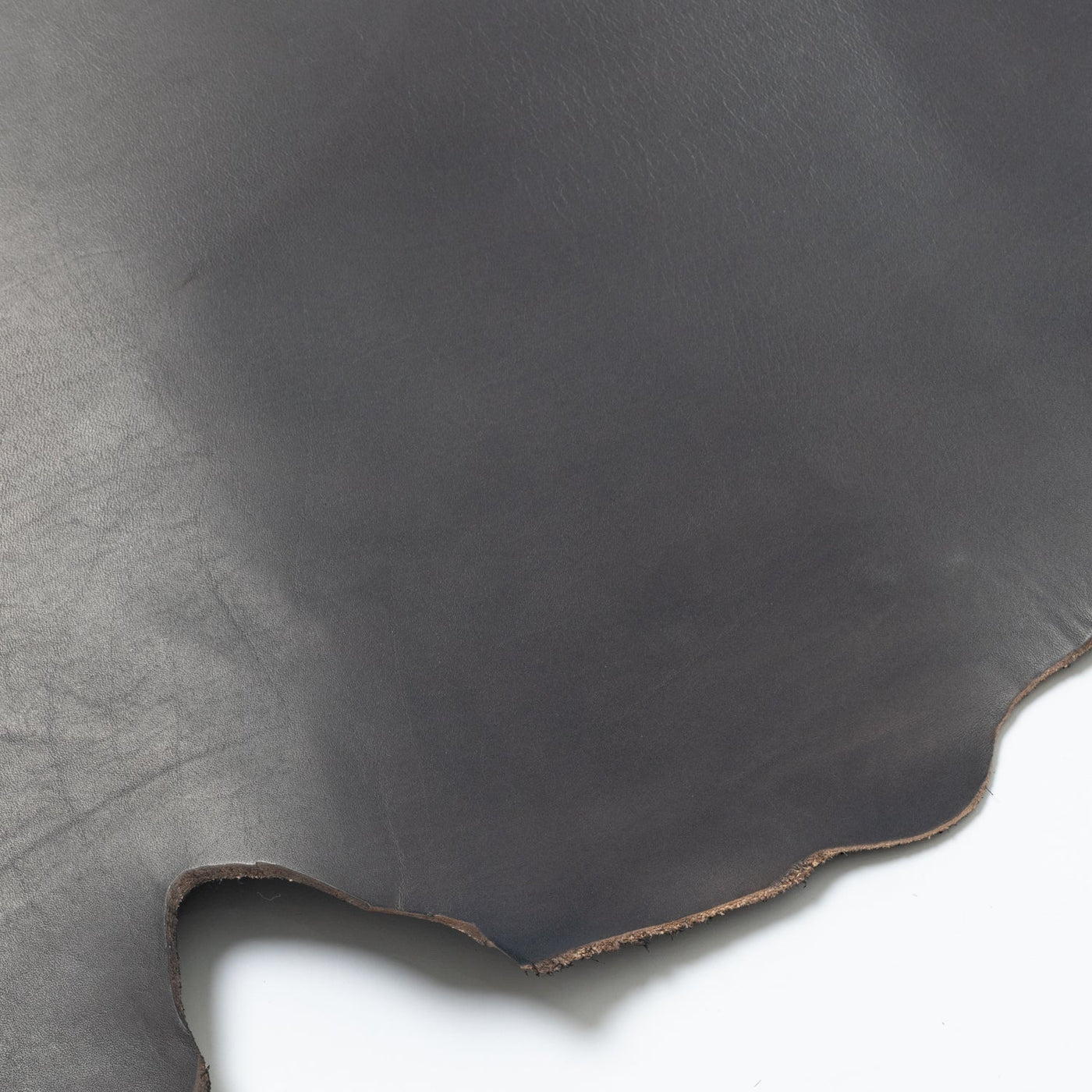 Tanned/smooth leather half-cut/dark gray