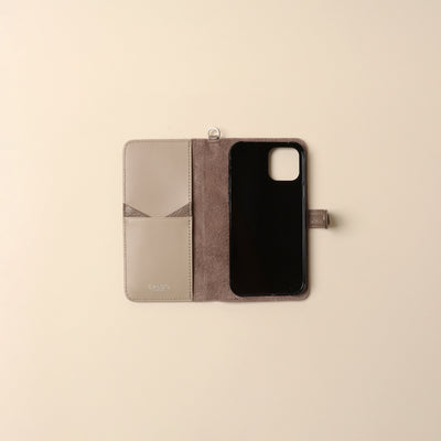 ＜CALDO…TOKYO JAPAN＞ CROSSOVER iPhone 手機殼 (iPhone12 / 12Pro) / 灰褐色