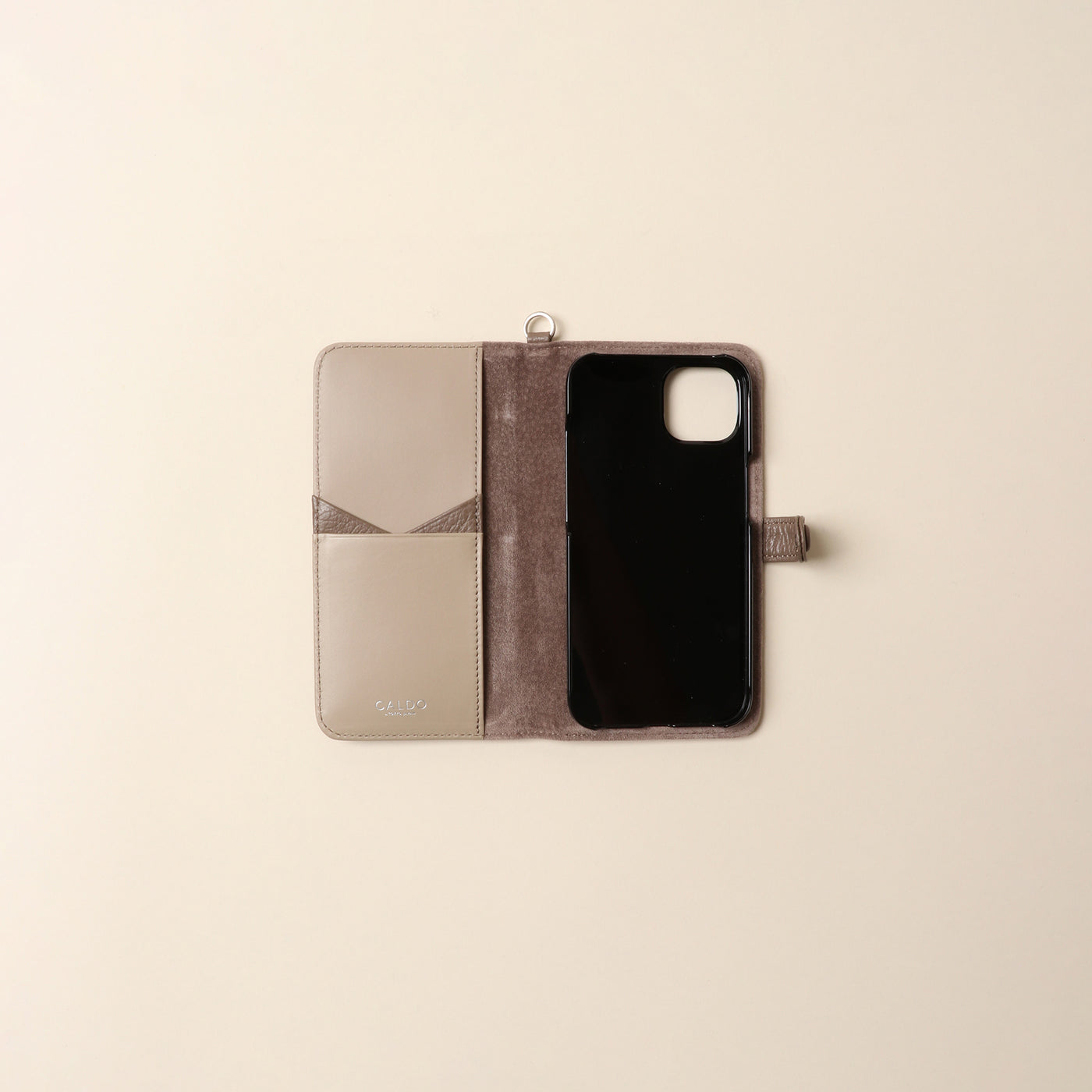＜CALDO…TOKYO JAPAN＞ CROSSOVER iPhone 手機殼 (iPhone13)/粉灰色
