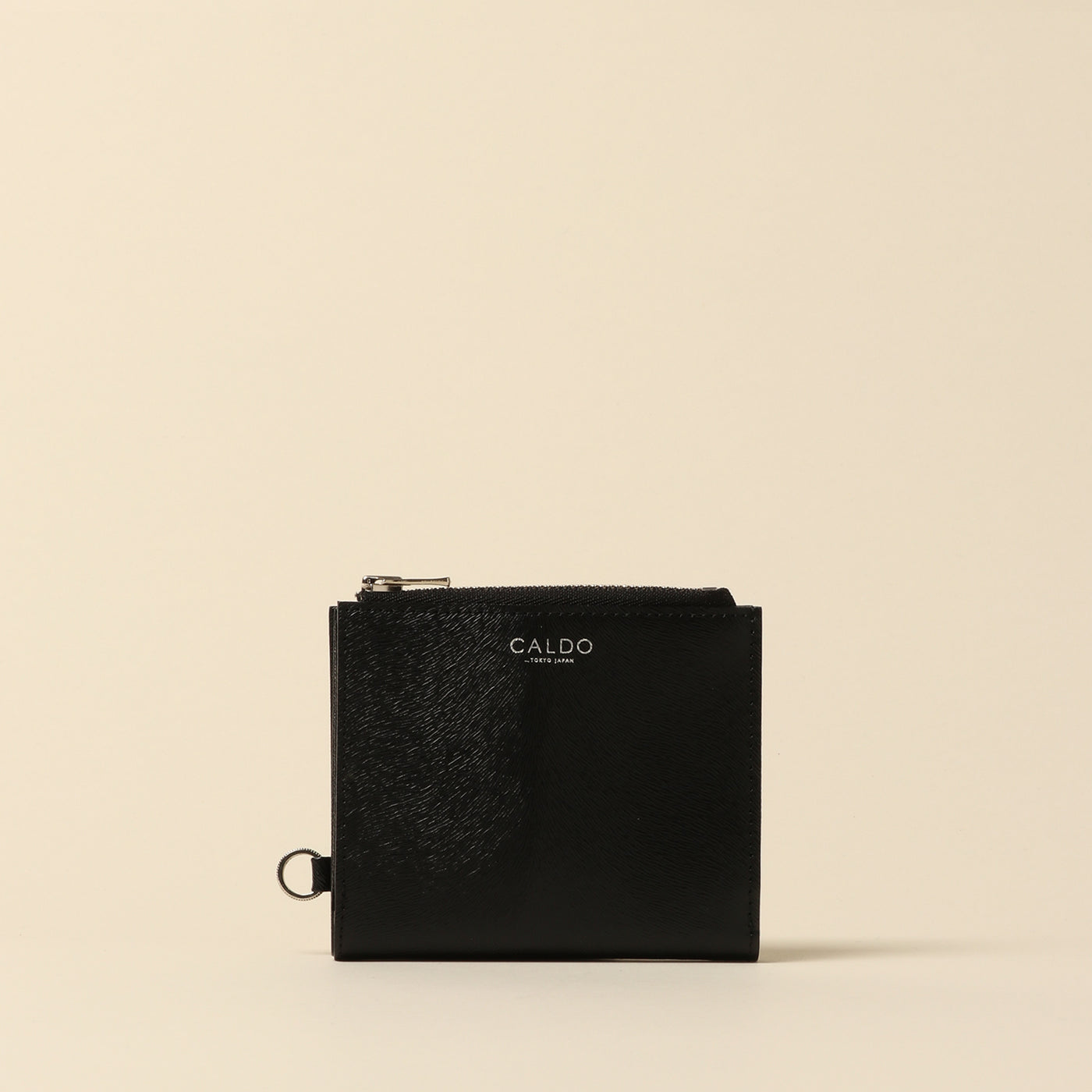 <CALDO tokyo japan> MINK Zip Mini Wallet / Gray
