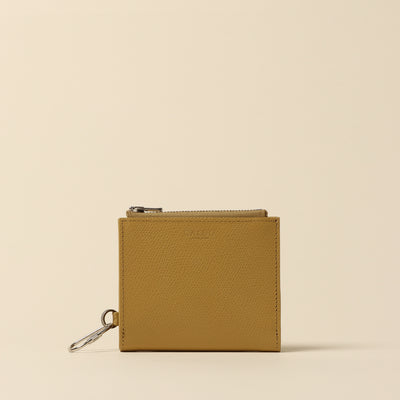 <CALDO tokyo japan> Opthional Ring Zip Mini Wallet / Mustard