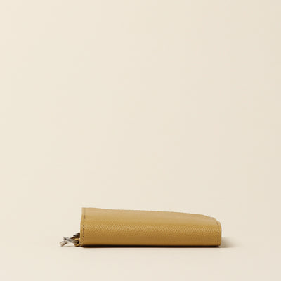 <CALDO tokyo japan> Opthional Ring Zip Mini Wallet / Mustard