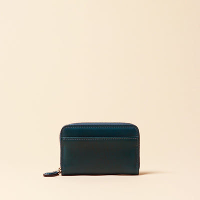 < FLATHORITY Y> Water-dyed oil cordovan round coin purse / blue