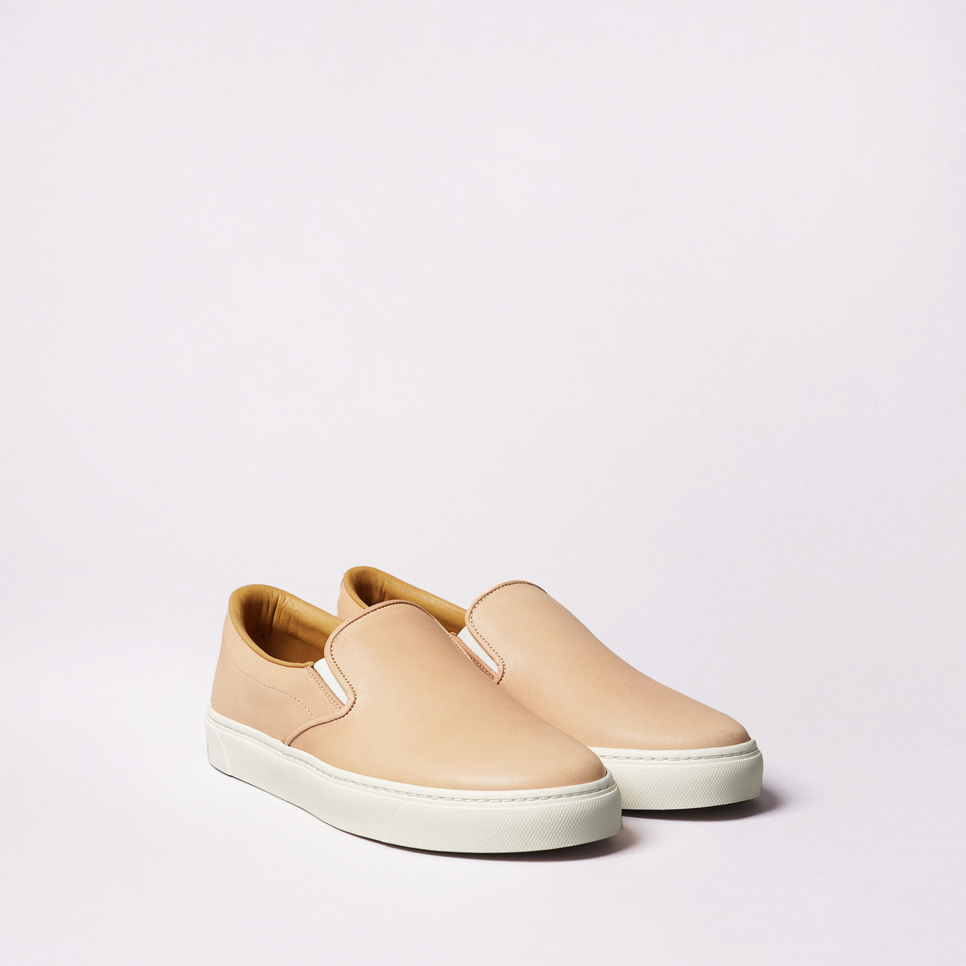 <TOSS> Lance Lance slip-on leather sneakers, Tanned Tochigi leather / brown