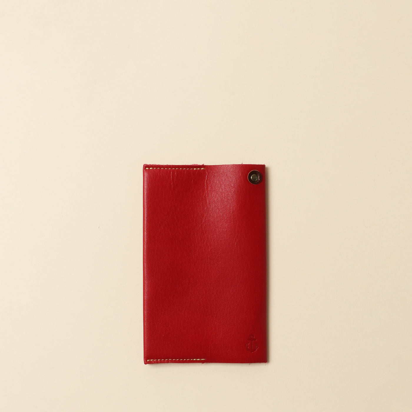 ＜Kiichi＞ 皮革書套（文庫尺寸） / 紅色