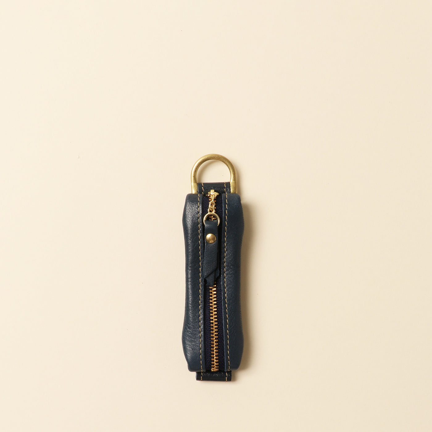 ＜Kiichi＞ 拉鏈式鑰匙包 / 深藍