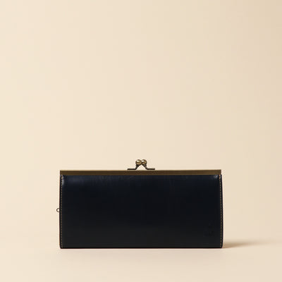 <Kiichi> Long wallet - clasp closure -/blue