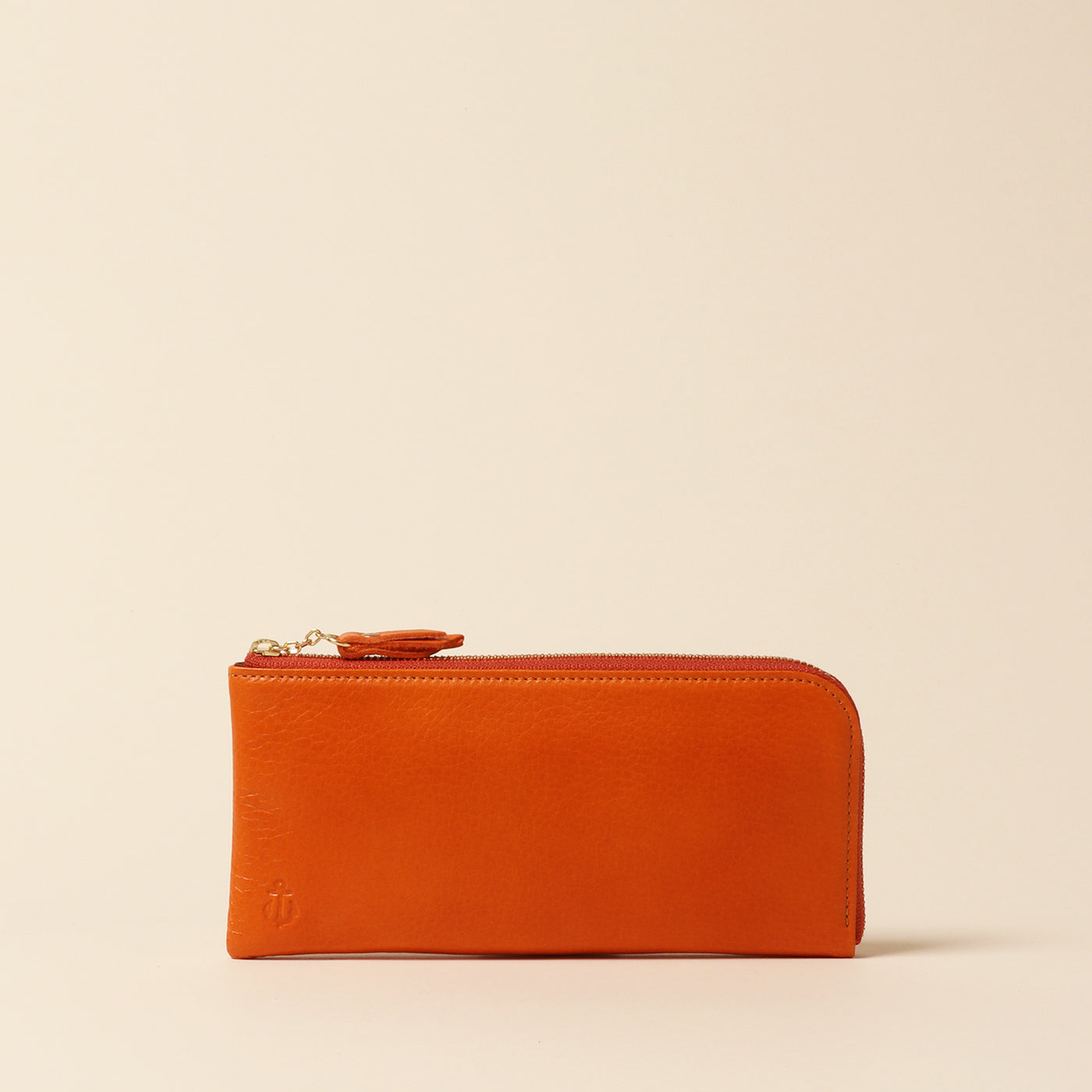 <Kiichi> Long wallet (L-shaped zipper) / Camel