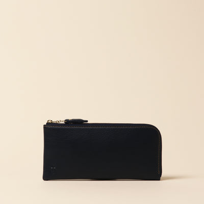 <Kiichi> Long wallet (L-shaped zipper) / Blue
