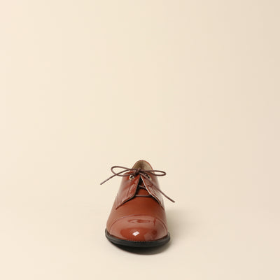 <Madras> Lace-up Casual Shoes / Camel Enamel